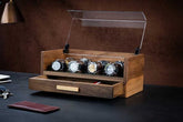 Walnut Watch Box with Drawer (for 8 watches)